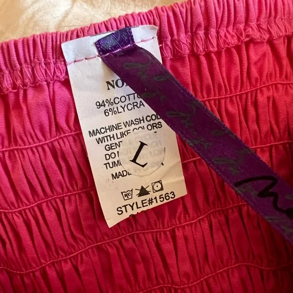 Vintage Y2K Sexy Pink Blouse with Black Lace - Picture 3 of 4